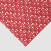 Red Tropical Christmas Palm Trees Decoupage Seidenpapier (Ausschnitt)