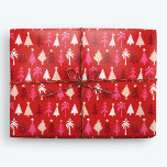 Red Tropical Christmas Palm Trees Geschenkpapier<br><div class="desc">Tropisches Weihnachtsgeschenk mit Palmen und Weihnachtsbäumen. Originelle Kunstwerke von Marketa Stengl.</div>