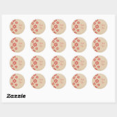 Red Tropical Floral Danke Stickers (Blatt)