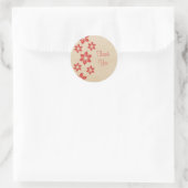 Red Tropical Floral Danke Stickers (Tasche)