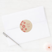 Red Tropical Floral Danke Stickers (Umschlag)