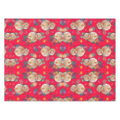 Red Tropical Snowman Tischdecke (Vorderseite (Horizontal))