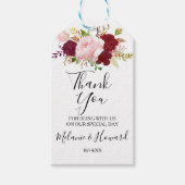 Red Tropical und Romantik Vielen Dank Geschenkanhänger (Vorderseite)