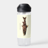 Red Trout Canada Vintage Fischerkunst für Angler Trinkflasche (Rückseite)