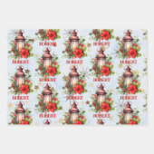 Red Truck Add Name Frohe Weihnachten 3 Geschenkpapier Set (Vorderseite 3)