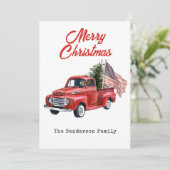 Red Truck American Flag Weihnachten (Stehend Vorderseite)