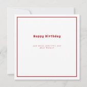 Red Truck Birthday Cake Black Ticks Rocks Karte (Rückseite)