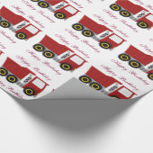 Red Truck Birthday Present Geschenkpapier (Ecke)
