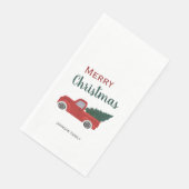 Red Truck Christmas Napkins Serviette (Ecke)