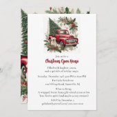 Red Truck Christmas Open House Invitation Einladung (Vorne/Hinten)
