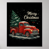 Red Truck Christmas Pajamas Shirt, Xmas Family Mat Poster (Vorne)