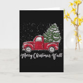 Red Truck Christmas Shirt - Merry Christmas Yall Karte (Gelbe Blume)
