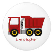 Red Truck Design Personalised Keramikknauf (Vorderseite)