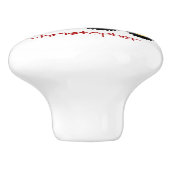 Red Truck Design Personalised Keramikknauf (Seitenansicht)