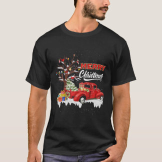 Red Truck Family Matching Weihnachten Pajamas Tree T-Shirt