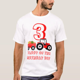 Red Truck Farm Produce Daddy Birthday Boy T-Shirt