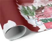 Red Truck Farm Weihnachten Geschenkpapier (Rolleneckpunkt)