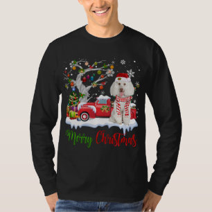 Red Truck Frohe Weihnachtsbaum Poodle Pajama T-Shirt