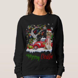 Red Truck Frohe Weihnachtsbaum Shetland Sheepdog P Sweatshirt