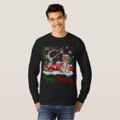 Red Truck Frohe Weihnachtsbaum Shetland Sheepdog P T-Shirt (Vorne ganz)