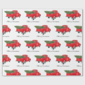 Red Truck Frohe Weihnachtsbaum Weihnachten Weihnac Geschenkpapier (Flach)