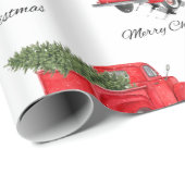 Red Truck Frohe Weihnachtsbaum Weihnachten Weihnac Geschenkpapier (Rolleneckpunkt)