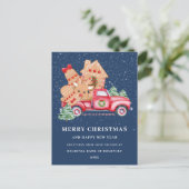 Red Truck Gingerbrei Cookie Weihnachten Postkarte (Stehend Vorderseite)