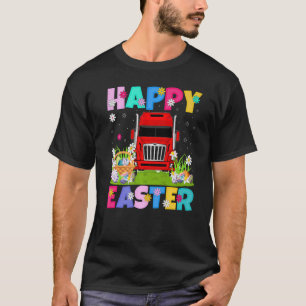 Red Truck Happy Osterfest Sonniger roter Lkw Oster T-Shirt