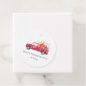 Red Truck Happy Thanksgiving Fall Pumpkin Harvest Geschenkanhänger (Beispiel)