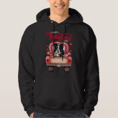 Red Truck Happy Valentines Day Border Collie Hund  Hoodie (Vorderseite)