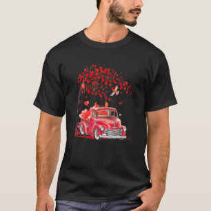 Red Truck Happy Valentines Day Niedliches Paar Mat T-Shirt