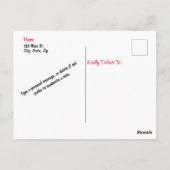 Red Truck, Hund, botanisches Weihnachtsgebäck Part Postkarte (Rückseite)