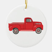 Red Truck Illustration Art Keramik Keramik Ornament (Vorne)