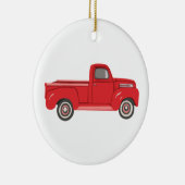 Red Truck Illustration Art Keramik Ornament (Rechts)