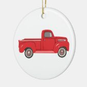 Red Truck Illustration Art Keramik Ornament (Links)