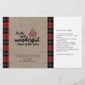 Red Truck Kariert Weihnachts Candy Bar Wrapper (Vorderseite)