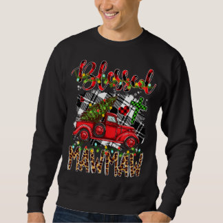 Red Truck Karierten Weihnachtsbaum Selig Mawmaw Fa Sweatshirt