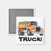 Red Truck Magnet (Vorderseite/Rückseite)
