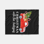 Red Truck Matching Family Christmas Fleecedecke (Vorderseite (Horizontal))