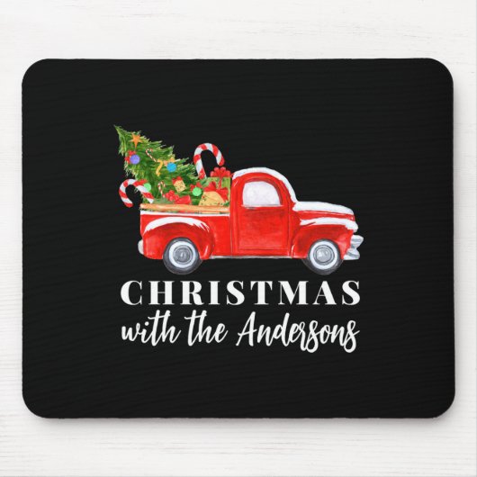 Red Truck Matching Family Christmas  Mousepad (Vorne)
