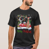 Red Truck Merry Christmas Tree Irish Terrier Pajam T-Shirt (Vorderseite)