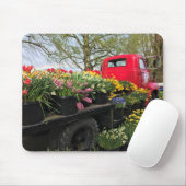 Red Truck mit Frühlingsblumen & Regenbogen Mousepad (Mit Mouse)