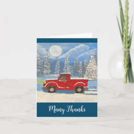 Red Truck Note Card Dankeskarte