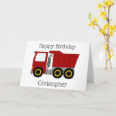 Red Truck Personalisiert Geburtstag Karte (Gelbe Blume)
