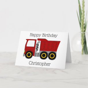 Red Truck Personalisiert Geburtstag Karte