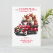 Red Truck präsentiert Party Einladung (Stehend Vorderseite)