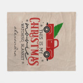 Red Truck und Tree Weihnachtsfilm Name Fleecedecke (Vorderseite (Horizontal))