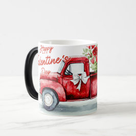 Red Truck Valentines Verwandlungstasse