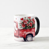 Red Truck Valentines Verwandlungstasse (VorderseiteRechts)