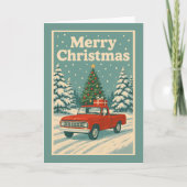 Red Truck Vintage Weihnachten (Vorderseite)